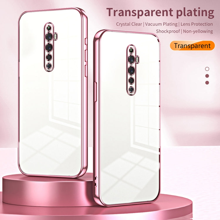 For OPPO Reno2 Z / Reno2 F Transparent Plating Fine Hole Phone Case(Transparent) - OPPO Cases by PMC Jewellery | Online Shopping South Africa | PMC Jewellery | Buy Now Pay Later Mobicred