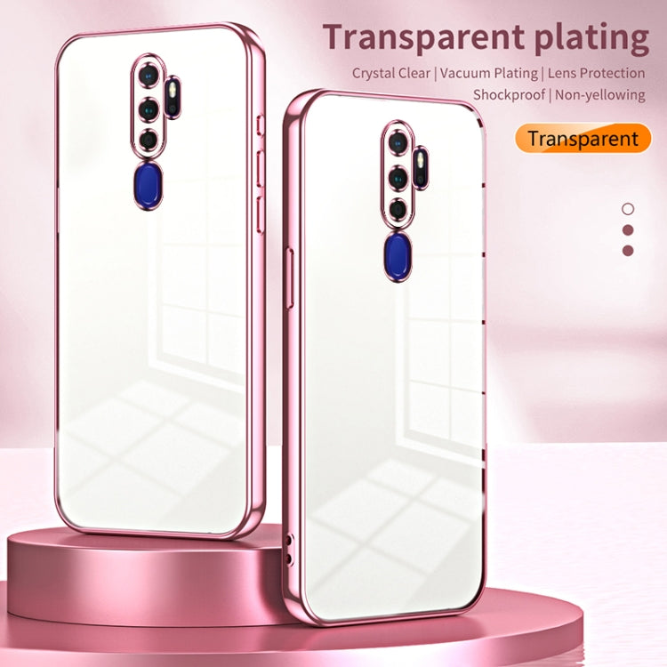 For OPPO A11x / A9 2020 Transparent Plating Fine Hole Phone Case(Green) - OPPO Cases by PMC TechLife | Online Shopping South Africa | PMC TechLife | Buy Now Pay Later Mobicred