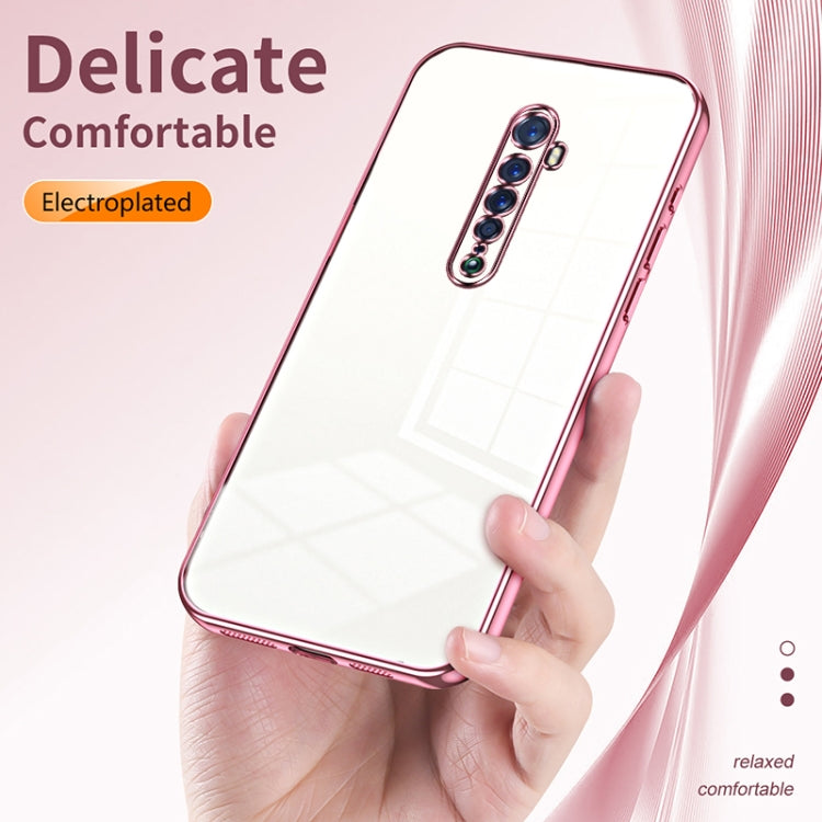 For OPPO Reno2 Transparent Plating Fine Hole Phone Case(Purple) - OPPO Cases by PMC Jewellery | Online Shopping South Africa | PMC Jewellery | Buy Now Pay Later Mobicred