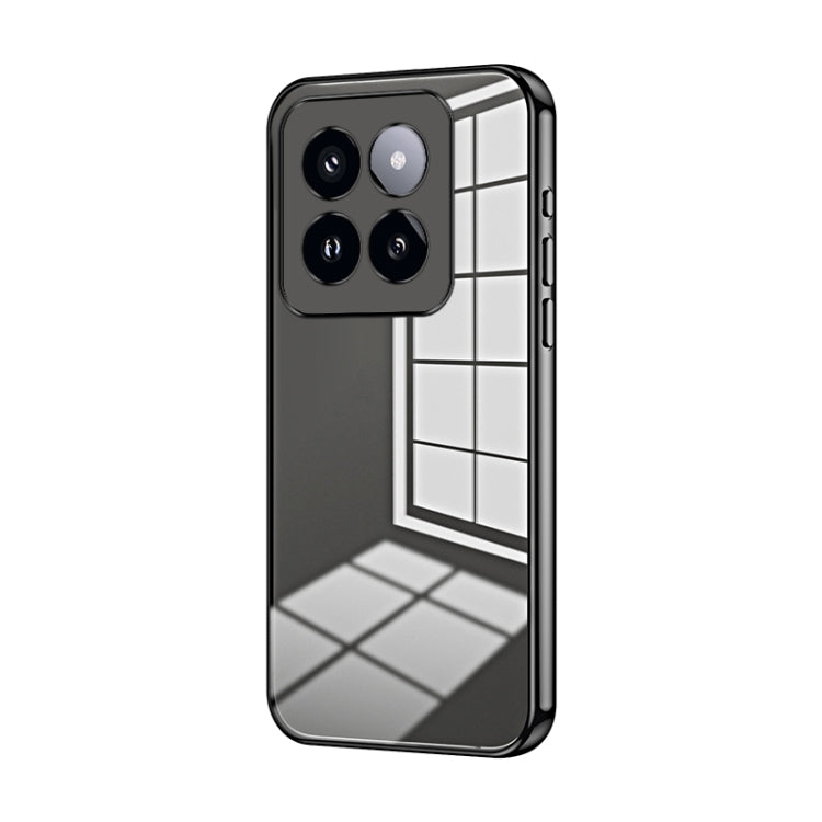For Xiaomi 14 Pro Transparent Plating Fine Hole Phone Case(Black) - 14 Pro Cases by PMC TechLife | Online Shopping South Africa | PMC TechLife | Buy Now Pay Later Mobicred