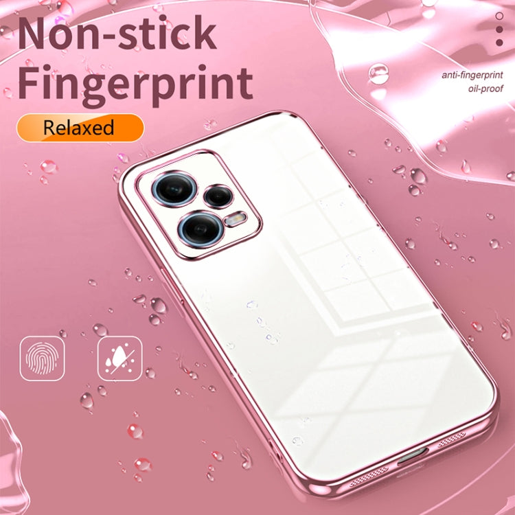 For Xiaomi Redmi Note 12 Pro 5G Transparent Plating Fine Hole Phone Case(Purple) - Xiaomi Cases by PMC TechLife | Online Shopping South Africa | PMC TechLife | Buy Now Pay Later Mobicred