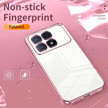 For Xiaomi Redmi K70 Ultra Transparent Plating Fine Hole Phone Case(Gold) - Xiaomi Cases by PMC Jewellery | Online Shopping South Africa | PMC Jewellery | Buy Now Pay Later Mobicred