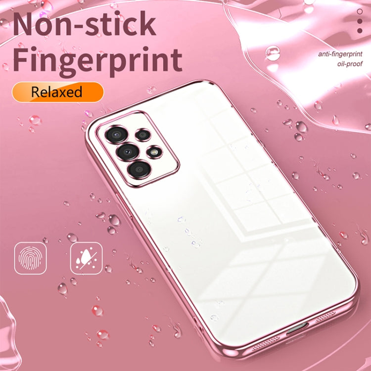 For Samsung Galaxy A13 4G Transparent Plating Fine Hole Phone Case(Gold) - Galaxy Phone Cases by PMC TechLife | Online Shopping South Africa | PMC TechLife