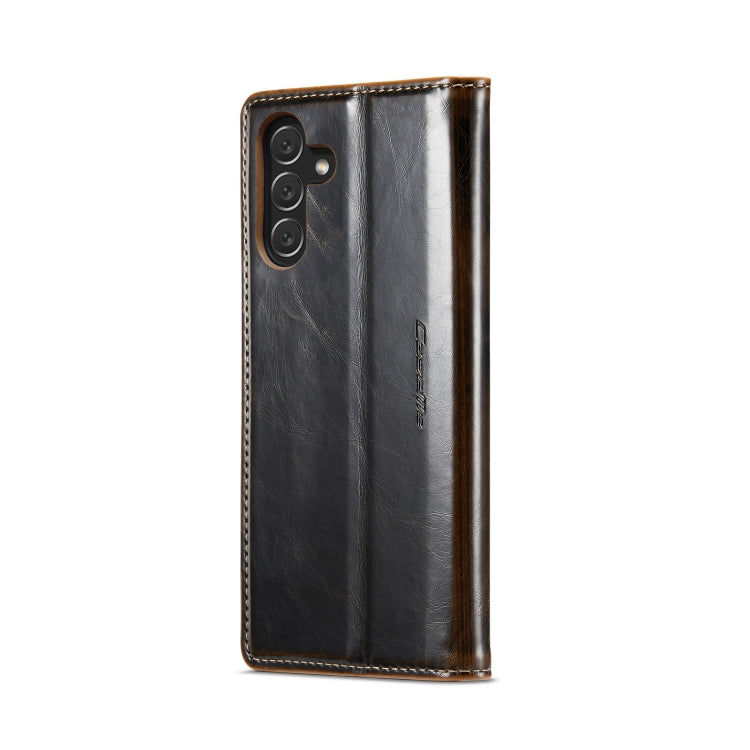 For Samsung Galaxy A15 CaseMe 003 Crazy Horse Texture Flip Leather Phone Case(Coffee) - Galaxy Phone Cases by CaseMe | Online Shopping South Africa | PMC Jewellery | Buy Now Pay Later Mobicred