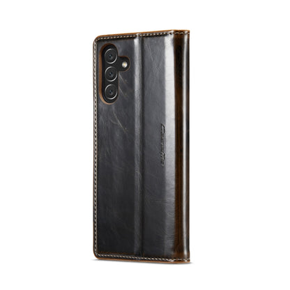 For Samsung Galaxy A15 CaseMe 003 Crazy Horse Texture Flip Leather Phone Case(Coffee) - Galaxy Phone Cases by CaseMe | Online Shopping South Africa | PMC Jewellery | Buy Now Pay Later Mobicred