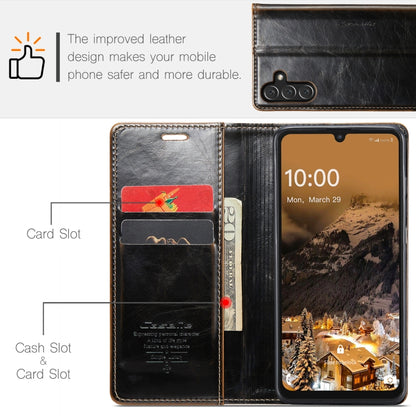 For Samsung Galaxy A15 CaseMe 003 Crazy Horse Texture Flip Leather Phone Case(Coffee) - Galaxy Phone Cases by CaseMe | Online Shopping South Africa | PMC Jewellery | Buy Now Pay Later Mobicred