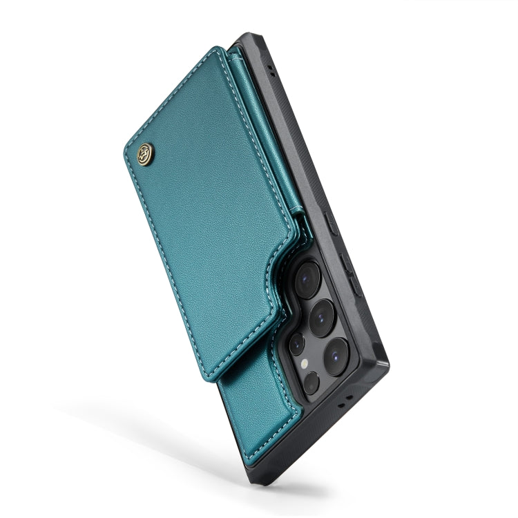 For Samsung Galaxy S24 Ultra 5G CaseMe C22 PC+TPU Business Style RFID Anti-theft Leather Phone Case(Blue Green) - Galaxy S24 Ultra 5G Cases by CaseMe | Online Shopping South Africa | PMC Jewellery | Buy Now Pay Later Mobicred