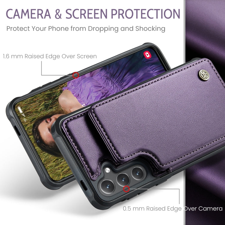 For Samsung Galaxy S24+ 5G CaseMe C22 PC+TPU Business Style RFID Anti-theft Leather Phone Case(Purple) - Galaxy S24+ 5G Cases by CaseMe | Online Shopping South Africa | PMC Jewellery | Buy Now Pay Later Mobicred