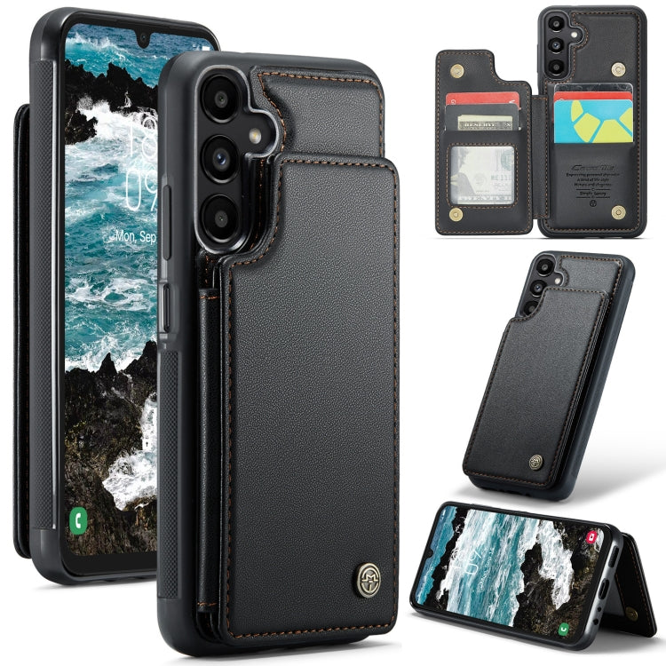 For Samsung Galaxy A25 4G CaseMe C22 PC+TPU Business Style RFID Anti-theft Leather Phone Case(Black) - Galaxy Phone Cases by CaseMe | Online Shopping South Africa | PMC Jewellery | Buy Now Pay Later Mobicred