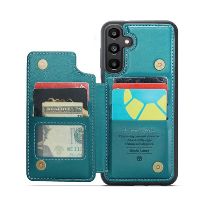 For Samsung Galaxy A25 4G CaseMe C22 PC+TPU Business Style RFID Anti-theft Leather Phone Case(Blue Green) - Galaxy Phone Cases by CaseMe | Online Shopping South Africa | PMC Jewellery | Buy Now Pay Later Mobicred