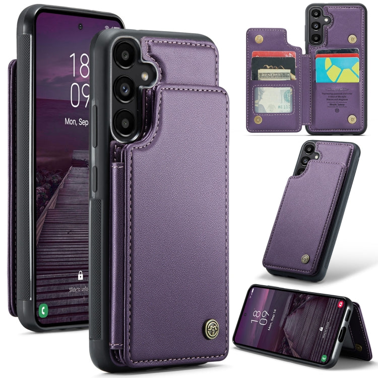 For Samsung Galaxy A55 5G CaseMe C22 PC+TPU Business Style RFID Anti-theft Leather Phone Case(Purple) - Galaxy Phone Cases by CaseMe | Online Shopping South Africa | PMC Jewellery | Buy Now Pay Later Mobicred