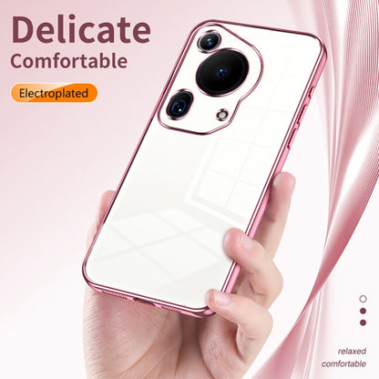 For Huawei Pura 70 Ultra Transparent Plating Fine Hole Phone Case(Purple) - Huawei Cases by PMC Jewellery | Online Shopping South Africa | PMC Jewellery | Buy Now Pay Later Mobicred