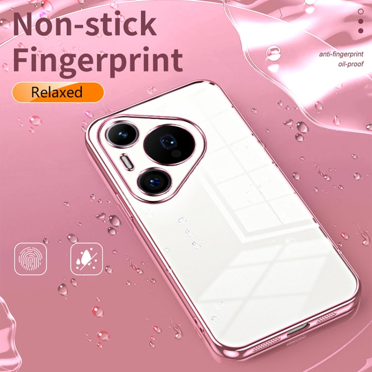 For Huawei Pura 70 Pro Transparent Plating Fine Hole Phone Case(Gold) - Huawei Cases by PMC Jewellery | Online Shopping South Africa | PMC Jewellery | Buy Now Pay Later Mobicred