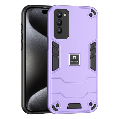 For Tecno Camon 18P 2 in 1 Shockproof Phone Case(Purple) - Tecno Cases by PMC Jewellery | Online Shopping South Africa | PMC Jewellery | Buy Now Pay Later Mobicred