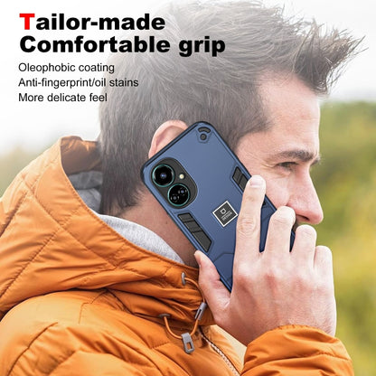 For Tecno Camon 19 2 in 1 Shockproof Phone Case(Blue) - Tecno Cases by PMC Jewellery | Online Shopping South Africa | PMC Jewellery | Buy Now Pay Later Mobicred