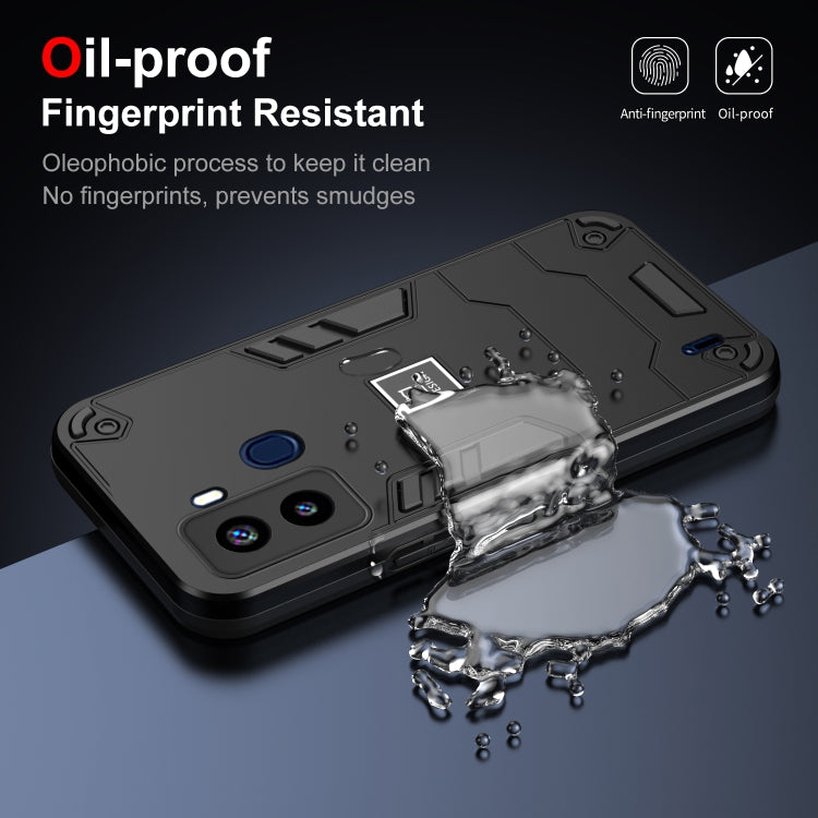 For Tecno Pop 6 2 in 1 Shockproof Phone Case(Black) - Tecno Cases by PMC TechLife | Online Shopping South Africa | PMC TechLife | Buy Now Pay Later Mobicred