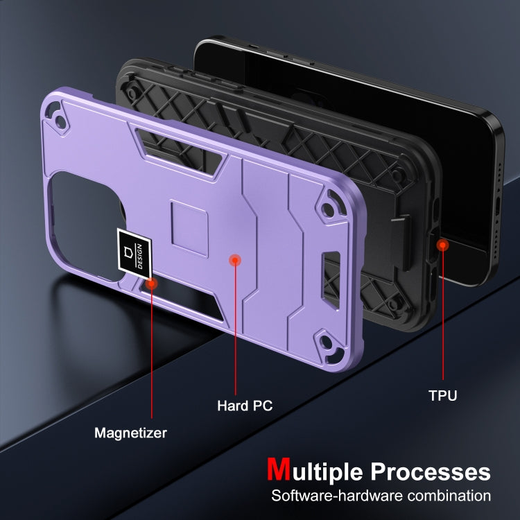 For Tecno Pop 6 2 in 1 Shockproof Phone Case(Purple) - Tecno Cases by PMC TechLife | Online Shopping South Africa | PMC TechLife | Buy Now Pay Later Mobicred