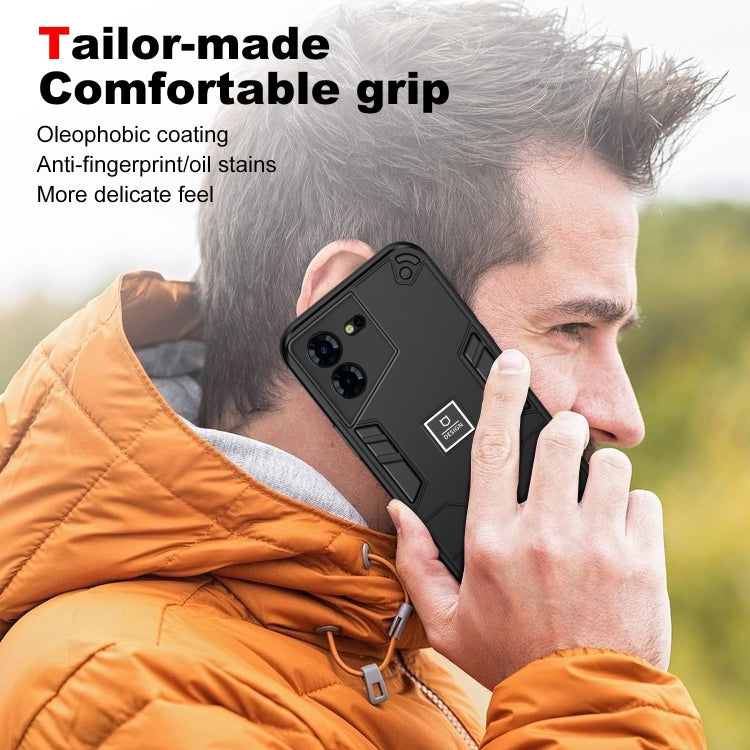 For Tecno Pova 5 Pro 2 in 1 Shockproof Phone Case(Black) - Tecno Cases by PMC TechLife | Online Shopping South Africa | PMC TechLife | Buy Now Pay Later Mobicred