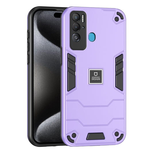 For Tecno Pova Neo 2 in 1 Shockproof Phone Case(Purple) - Tecno Cases by PMC Jewellery | Online Shopping South Africa | PMC Jewellery | Buy Now Pay Later Mobicred