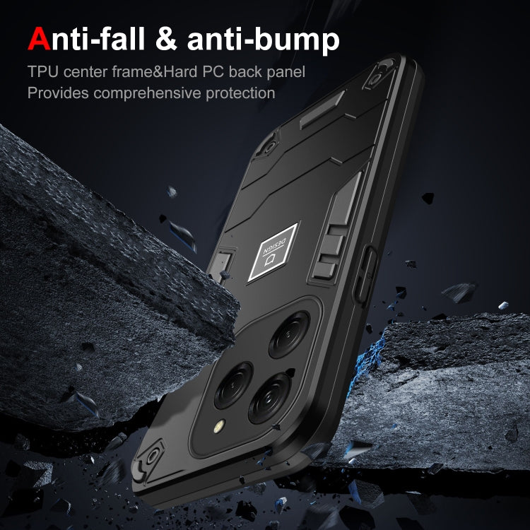 For Tecno Spark 20 Pro 2 in 1 Shockproof Phone Case(Black) - Tecno Cases by PMC TechLife | Online Shopping South Africa | PMC TechLife | Buy Now Pay Later Mobicred