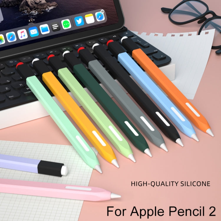 For Apple Pencil 2 Retro Pencil Style Stylus Pen Protective Case(Dark Green) - Pencil Accessories by PMC Jewellery | Online Shopping South Africa | PMC Jewellery | Buy Now Pay Later Mobicred