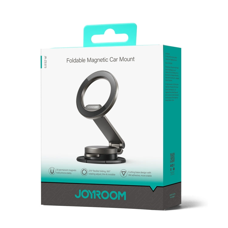 JOYROOM JR-ZS373 Foldable Magnetic Car Phone Holder(Black) - Car Holders by JOYROOM | Online Shopping South Africa | PMC Jewellery | Buy Now Pay Later Mobicred