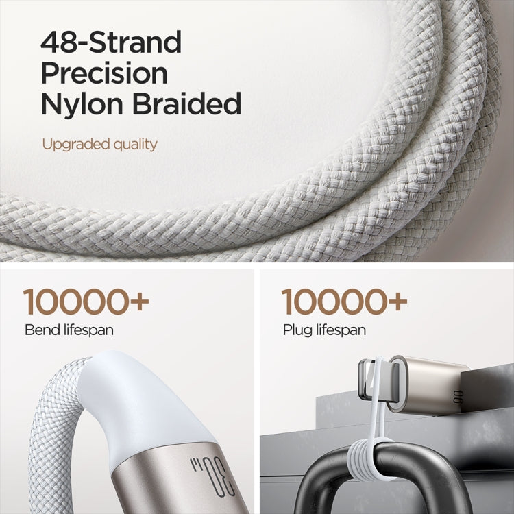 JOYROOM S-IW012 2 in 1 USB to 8 Pin + Magnetic Watch Wireless Charging Data Cable, Cable Length: 1.5m(White) - Multifunction Cable by JOYROOM | Online Shopping South Africa | PMC Jewellery | Buy Now Pay Later Mobicred