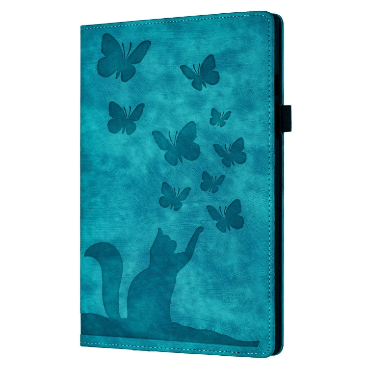 For iPad Pro 13 2024 Butterfly Cat Embossing Leather Tablet Case(Sky Blue) - iPad Pro 13 2024 Cases by PMC Jewellery | Online Shopping South Africa | PMC Jewellery | Buy Now Pay Later Mobicred