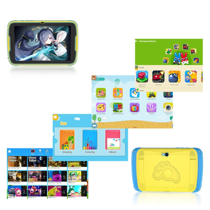 Pritom MQ818 WiFi Kid Tablet 8 inch,  4GB+64GB, Android 13 Allwinner A523 Octa Core CPU Support Parental Control Google Play(Yellow) -  by PRITOM | Online Shopping South Africa | PMC Jewellery