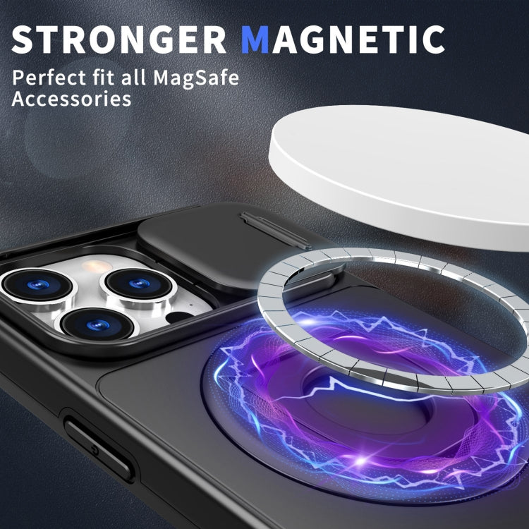 For iPhone 14 Plus Camshield MagSafe Ring Holder Armor Phone Case(Black) - iPhone 14 Plus Cases by PMC Jewellery | Online Shopping South Africa | PMC Jewellery