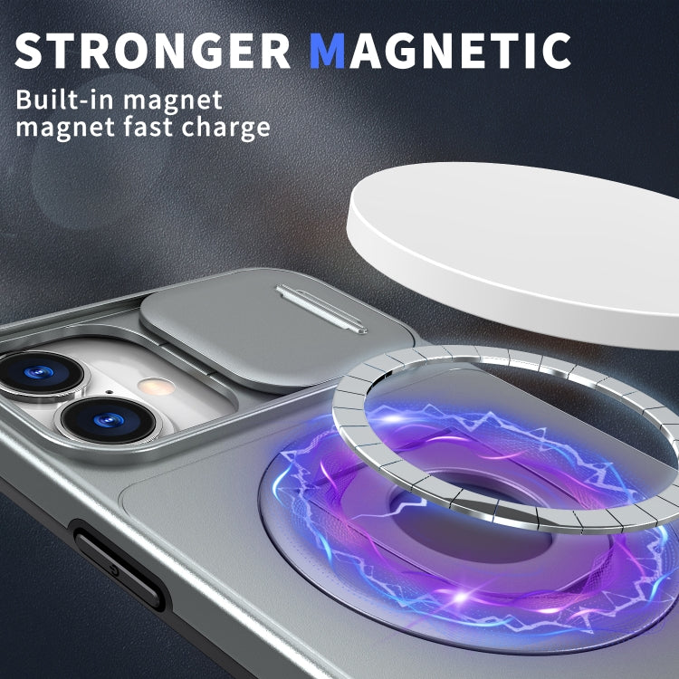For iPhone 16 Camshield MagSafe Ring Holder Armor Phone Case(Titanium Grey) - iPhone 16 Cases by PMC TechLife | Online Shopping South Africa | PMC TechLife | Buy Now Pay Later Mobicred