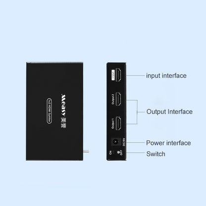 Measy SPH102 1 to 2 HDMI 1080P Simultaneous Display Splitter(AU Plug) - Splitter by Measy | Online Shopping South Africa | PMC Jewellery | Buy Now Pay Later Mobicred