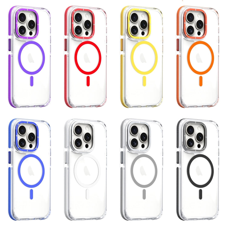 For iPhone 12 Pro Dual-Color Clear Acrylic Hybrid TPU MagSafe Phone Case(Grey) - iPhone 12 / 12 Pro Cases by PMC Jewellery | Online Shopping South Africa | PMC Jewellery