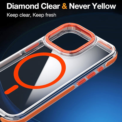 For iPhone 14 Dual-Color Clear Acrylic Hybrid TPU MagSafe Phone Case(Yellow) - iPhone 14 Cases by PMC Jewellery | Online Shopping South Africa | PMC Jewellery