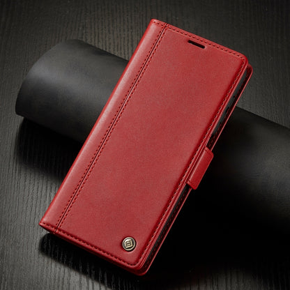 For Samsung Galaxy S24+ LC.IMEEKE Skin-friendly Card Slots Leather Phone Case(Red) - Galaxy S24+ 5G Cases by LC.IMEEKE | Online Shopping South Africa | PMC Jewellery | Buy Now Pay Later Mobicred