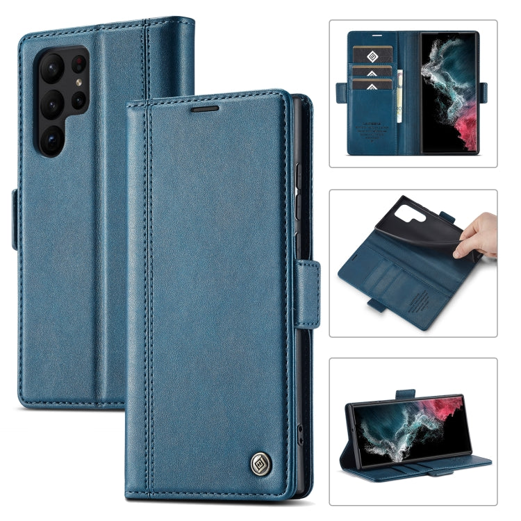 For Samsung Galaxy S24 Ultra LC.IMEEKE Skin-friendly Card Slots Leather Phone Case(Blue) - Galaxy S24 Ultra 5G Cases by LC.IMEEKE | Online Shopping South Africa | PMC Jewellery | Buy Now Pay Later Mobicred