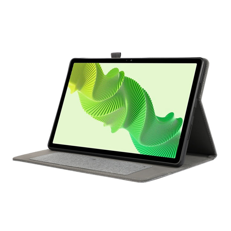 For Honor MagicPad 2 12.3 Fabric Texture Horizontal Flip Leather Tablet Case(Gray) - Honor by PMC TechLife | Online Shopping South Africa | PMC TechLife | Buy Now Pay Later Mobicred