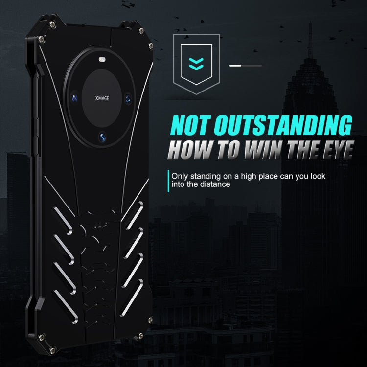 For Huawei Mate 60 R-JUST Batman Metal Mobile Phone Protective Case(Black) - Huawei Cases by R-JUST | Online Shopping South Africa | PMC TechLife | Buy Now Pay Later Mobicred