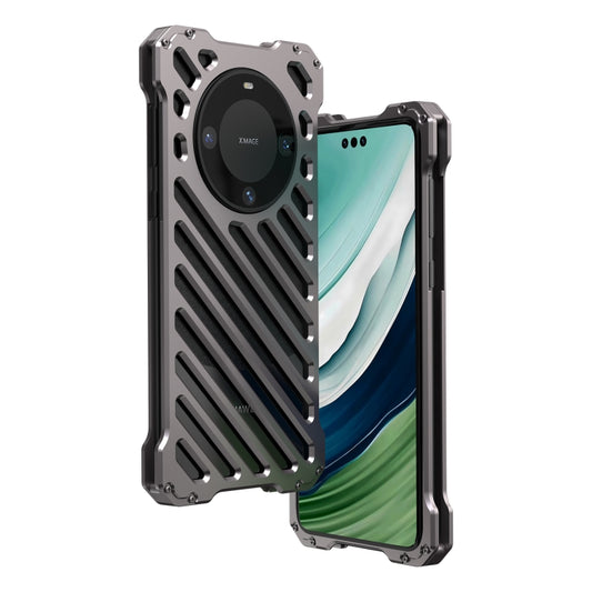 For Huawei Mate 60 Pro R-JUST Breathable Armor Phone Case(Space Grey) - Huawei Cases by R-JUST | Online Shopping South Africa | PMC Jewellery