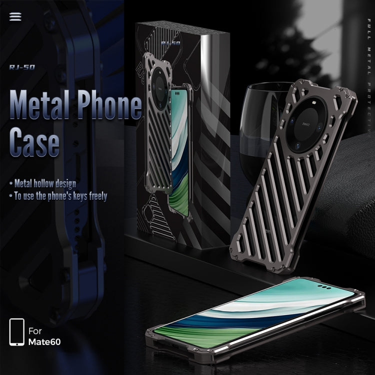 For Huawei Mate 60 Pro R-JUST Breathable Armor Phone Case(Space Grey) - Huawei Cases by R-JUST | Online Shopping South Africa | PMC Jewellery