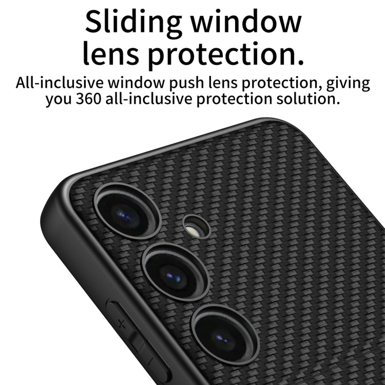 For Samsung Galaxy S24+ 5G GKK Ultra-thin Leather Card Slots Phone Case With Magnetic Holder(Carbon Fiber Texture) - Galaxy S24+ 5G Cases by GKK | Online Shopping South Africa | PMC Jewellery | Buy Now Pay Later Mobicred