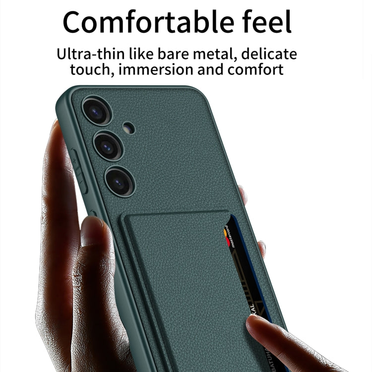 For Samsung Galaxy S24+ 5G GKK Ultra-thin Leather Card Slots Phone Case With Magnetic Holder(Green) - Galaxy S24+ 5G Cases by GKK | Online Shopping South Africa | PMC Jewellery | Buy Now Pay Later Mobicred