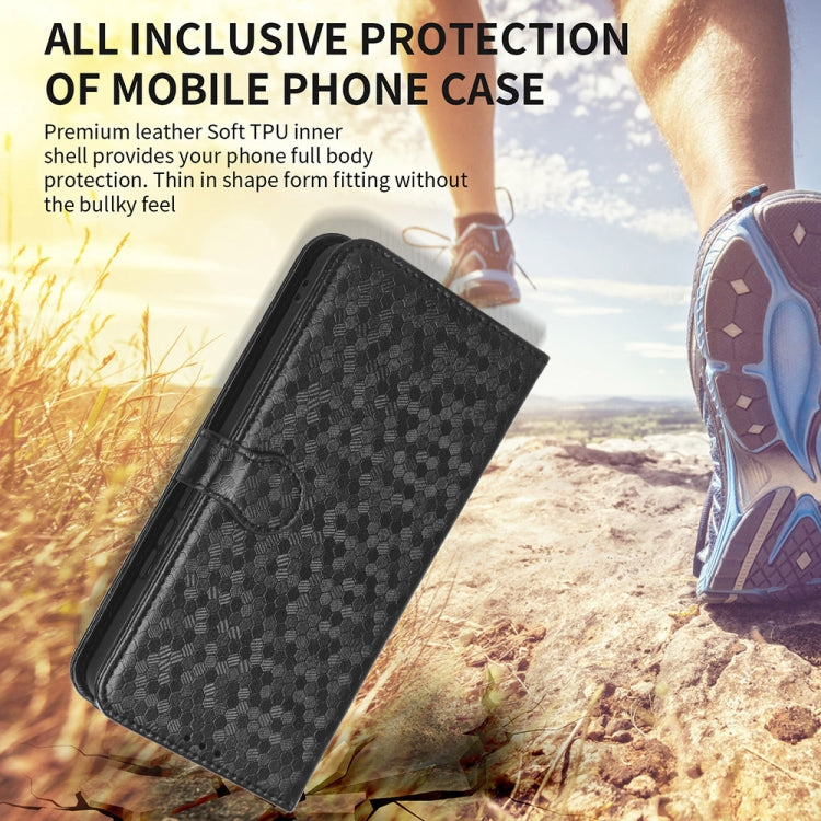 For Motorola Edge 5G 2024 Honeycomb Dot Texture Leather Phone Case(Gold) - Motorola Cases by PMC Jewellery | Online Shopping South Africa | PMC Jewellery | Buy Now Pay Later Mobicred