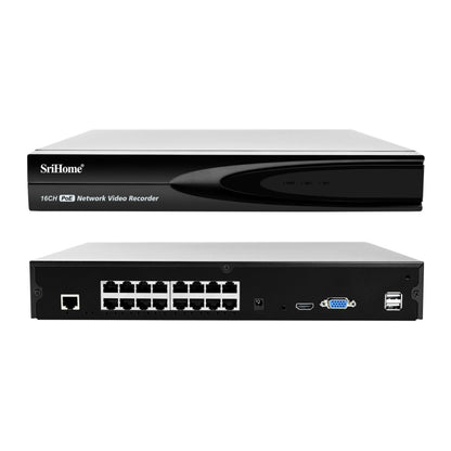 SriHome NVS006 1080P Ultra HD 16 Channel POE Network Video Recorder(EU Plug) - Digital Video Recorder by SriHome | Online Shopping South Africa | PMC Jewellery | Buy Now Pay Later Mobicred