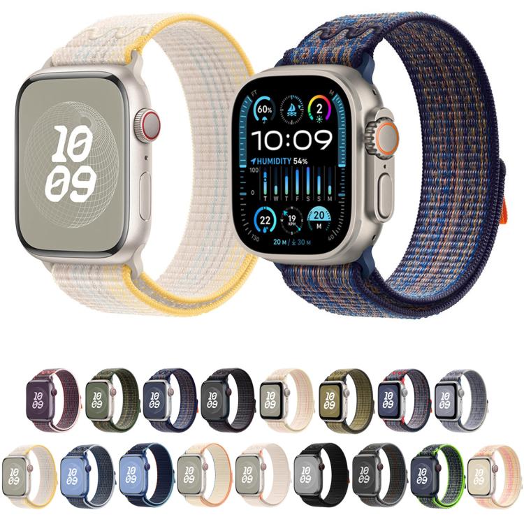 For Apple Watch Series 10 42mm / 9 41mm Loop Nylon Watch Band(Colorful Starlight) - free shipping - PMC TechLife - Order now!