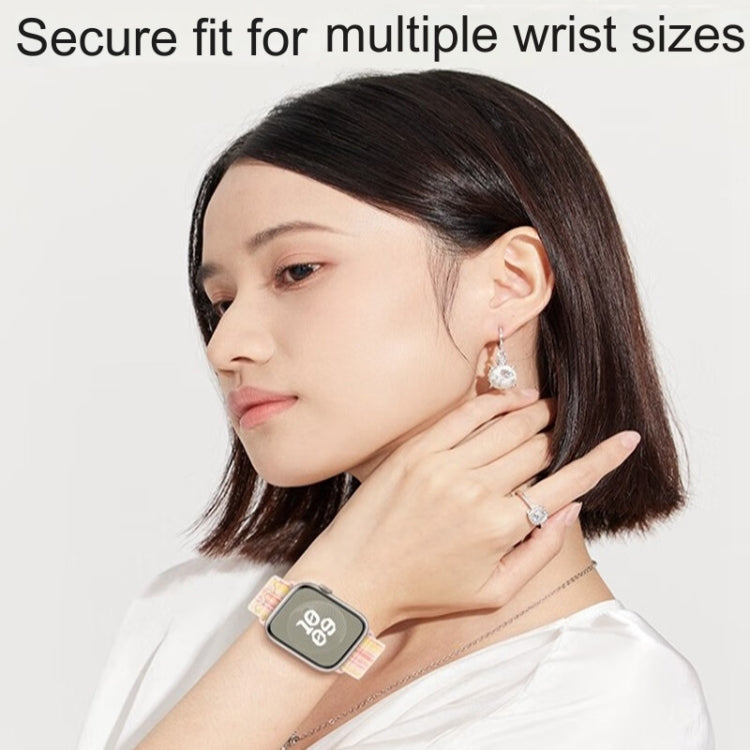 For Apple Watch Series 10 42mm / 9 41mm Loop Nylon Watch Band(Colorful Starlight) - free shipping - PMC TechLife - Order now!