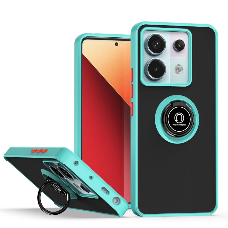 For Xiaomi Redmi Note 13 Pro 5G Q Shadow 1 Series TPU + PC Phone Case with Ring(Sky Blue) - Note 13 Pro Cases by PMC Jewellery | Online Shopping South Africa | PMC Jewellery