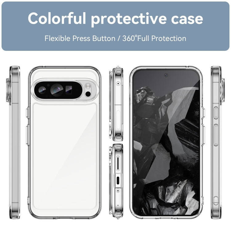 For Google Pixel 9 Pro Colorful Series Acrylic Hybrid TPU Phone Case(Transparent) - Google Cases by PMC Jewellery | Online Shopping South Africa | PMC Jewellery | Buy Now Pay Later Mobicred