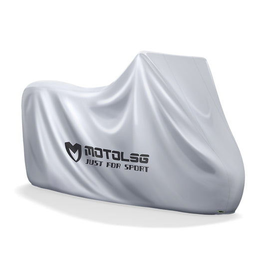 MOTOLSG Motorcycle Waterproof Sunproof Dustproof Thickening Cover, Size:XXL(Silver) - Raincoat by MOTOLSG | Online Shopping South Africa | PMC Jewellery | Buy Now Pay Later Mobicred