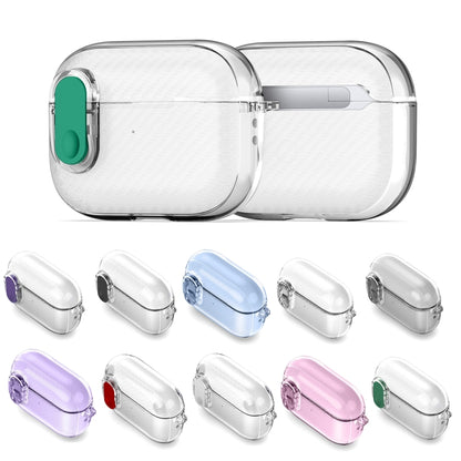 For AirPods Pro DUX DUCIS PECK Series Split Transparent Carbon Fiber Earphone Case(Purple) - For AirPods Pro by DUX DUCIS | Online Shopping South Africa | PMC Jewellery | Buy Now Pay Later Mobicred